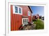 Traditional homes on Vega Island, Norway-Michael Nolan-Framed Photographic Print