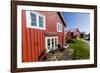 Traditional homes on Vega Island, Norway-Michael Nolan-Framed Photographic Print