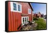 Traditional homes on Vega Island, Norway-Michael Nolan-Framed Stretched Canvas