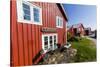 Traditional homes on Vega Island, Norway-Michael Nolan-Stretched Canvas