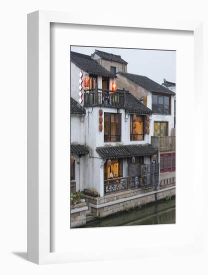 Traditional house along the Grand Canal, Wuxi, Jiangsu Province, China-Keren Su-Framed Photographic Print