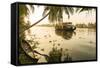 Traditional House Boat, Kerala Backwaters, Nr Alleppey, (Or Alappuzha), Kerala, India-Peter Adams-Framed Stretched Canvas