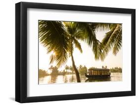 Traditional House Boat, Kerala Backwaters, Nr Alleppey, (Or Alappuzha), Kerala, India-Peter Adams-Framed Photographic Print