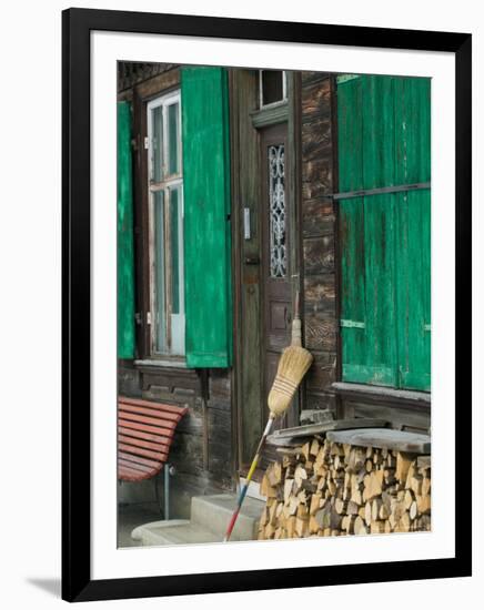 Traditional House Detail, Boltigen, Bern, Switzerland-Walter Bibikow-Framed Photographic Print