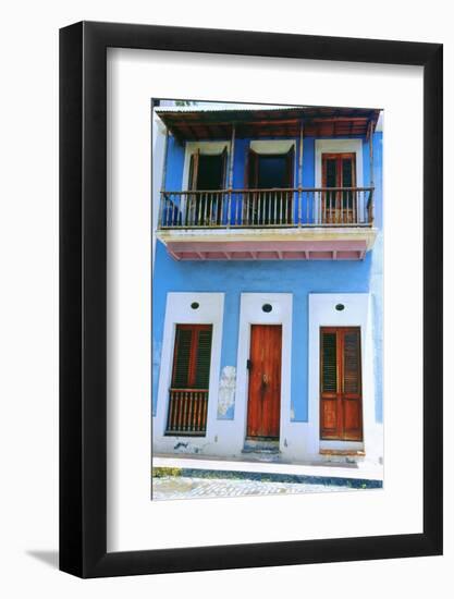 Traditional House, Old San Juan, Puerto Rico-George Oze-Framed Photographic Print