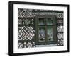 Traditional House Painting Cicmany, Mountain Regions, Slovakia-null-Framed Photographic Print