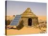 Traditional House With a Solar Panel in the Sahara Desert, Algeria, North Africa, Africa-Michael Runkel-Stretched Canvas