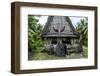 Traditional House with Stone Money in Front-Michael Runkel-Framed Photographic Print