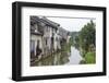 Traditional houses along the Grand Canal, Shaoxing, Zhejiang Province, China-Keren Su-Framed Photographic Print