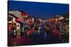 Traditional houses along the Grand Canal, Wuxi, Jiangsu Province, China-Keren Su-Stretched Canvas
