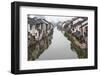 Traditional houses along the Grand Canal, Wuxi, Jiangsu Province, China-Keren Su-Framed Photographic Print