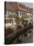 Traditional Houses Alongside Millrace, Pfalzer Wald Wine Area, Germany-James Emmerson-Stretched Canvas