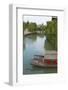 Traditional houses and boats on the Grand Canal, Taierzhuang Ancient Town, China-Keren Su-Framed Photographic Print