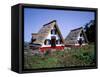 Traditional Houses at Santana, Madeira, Portugal-Hans Peter Merten-Framed Stretched Canvas