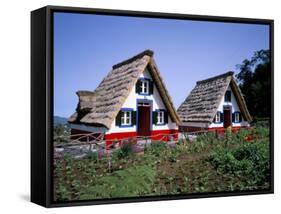 Traditional Houses at Santana, Madeira, Portugal-Hans Peter Merten-Framed Stretched Canvas