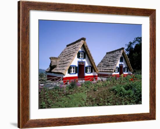 Traditional Houses at Santana, Madeira, Portugal-Hans Peter Merten-Framed Photographic Print