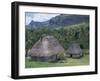 Traditional Houses, Bures, in the Last Old-Style Village, Fiji, South Pacific Islands-Anthony Waltham-Framed Photographic Print