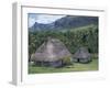 Traditional Houses, Bures, in the Last Old-Style Village, Fiji, South Pacific Islands-Anthony Waltham-Framed Photographic Print