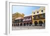 Traditional houses in the colorful old town of Cartagena, Colombia, South America-Alex Treadway-Framed Photographic Print