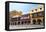 Traditional houses in the colorful old town of Cartagena, Colombia, South America-Alex Treadway-Framed Stretched Canvas