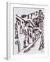 Traditional houses line the street, Saint-Guilhem-Le-Desert, France.-Richard Lawrence-Framed Photographic Print