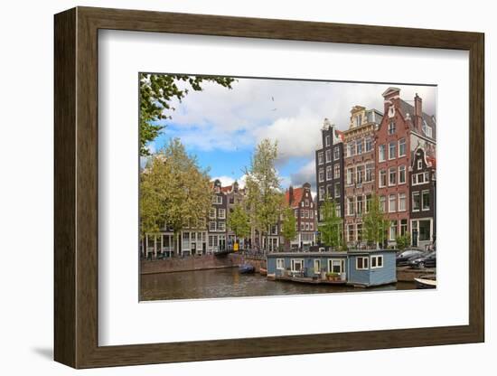 Traditional Houses of the Amsterdam, Netherlands-swisshippo-Framed Photographic Print