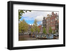 Traditional Houses of the Amsterdam, Netherlands-swisshippo-Framed Photographic Print