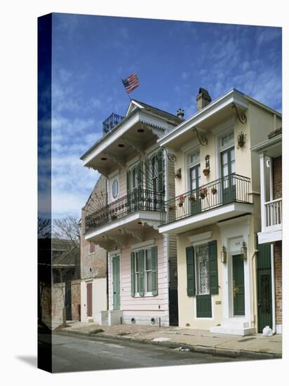 Traditional Houses on Barracks Street in the French Quarter of New Orleans, Louisiana, USA-Harding Robert-Stretched Canvas