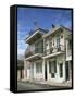 Traditional Houses on Barracks Street in the French Quarter of New Orleans, Louisiana, USA-Harding Robert-Framed Stretched Canvas