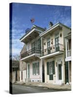 Traditional Houses on Barracks Street in the French Quarter of New Orleans, Louisiana, USA-Harding Robert-Stretched Canvas