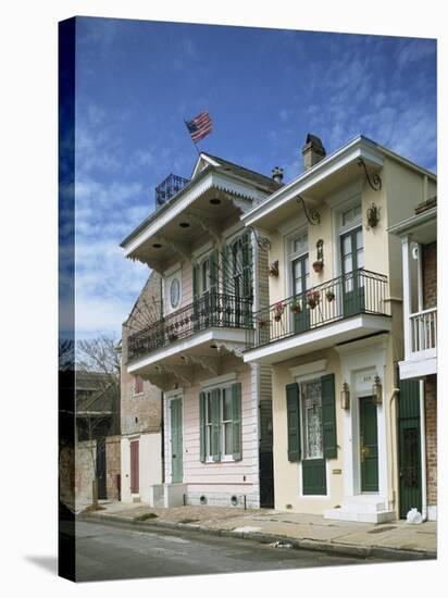 Traditional Houses on Barracks Street in the French Quarter of New Orleans, Louisiana, USA-Harding Robert-Stretched Canvas