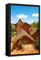 Traditional Houses on Hill around Tananarive, Madagascar, Africa-Bruno Morandi-Framed Stretched Canvas