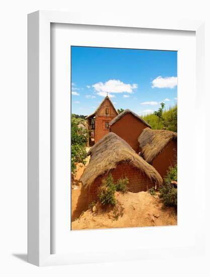 Traditional Houses on Hill around Tananarive, Madagascar, Africa-Bruno Morandi-Framed Photographic Print