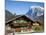 Traditional Houses, Wetterhorn and Grindelwald, Berner Oberland, Switzerland-Doug Pearson-Mounted Photographic Print