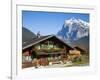 Traditional Houses, Wetterhorn and Grindelwald, Berner Oberland, Switzerland-Doug Pearson-Framed Photographic Print