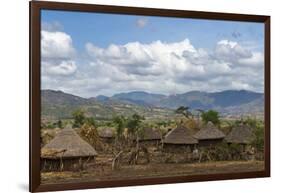 Traditional houses with thatched roof, Konso, Ethiopia-Keren Su-Framed Photographic Print