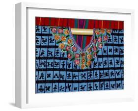 Traditional Huipil, Textile Museum, Casa del Tejido, Antigua, Guatemala-Cindy Miller Hopkins-Framed Photographic Print