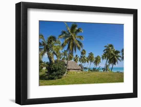 Traditional hut in Saint Joseph, Ouvea, Loyalty Islands, New Caledonia, Pacific-Michael Runkel-Framed Photographic Print