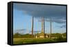 Traditional Hut with Piles on West Coast of Grand Terre, New Caledonia, Melanesia, South Pacific-Michael Runkel-Framed Stretched Canvas