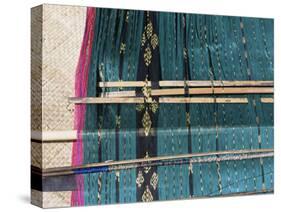 Traditional Ikat Weaving, Flores, Indonesia, Southeast Asia-Alison Wright-Stretched Canvas