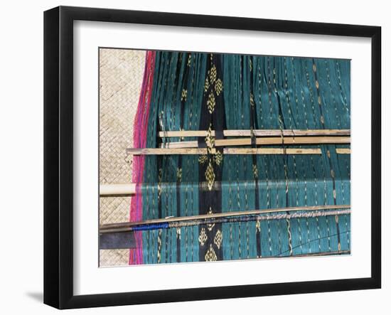 Traditional Ikat Weaving, Flores, Indonesia, Southeast Asia-Alison Wright-Framed Photographic Print