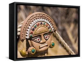 Traditional Inca Decorative Pottery, Lake Titicaca, Puno, Peru, South America-Ian Egner-Framed Stretched Canvas