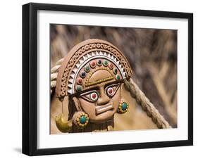 Traditional Inca Decorative Pottery, Lake Titicaca, Puno, Peru, South America-Ian Egner-Framed Photographic Print