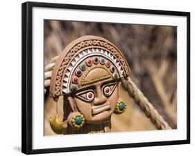 Traditional Inca Decorative Pottery, Lake Titicaca, Puno, Peru, South America-Ian Egner-Framed Photographic Print