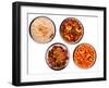 Traditional Indian Salty and Spicy Snacks in Bowls-smarnad-Framed Photographic Print