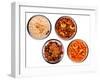 Traditional Indian Salty and Spicy Snacks in Bowls-smarnad-Framed Photographic Print