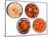Traditional Indian Salty and Spicy Snacks in Bowls-smarnad-Mounted Photographic Print