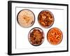 Traditional Indian Salty and Spicy Snacks in Bowls-smarnad-Framed Photographic Print