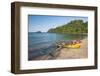 Traditional Indonesian Fishing Boat on the Beach at Sungai Pinang Fishing Village, Indonesia-Matthew Williams-Ellis-Framed Photographic Print