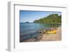 Traditional Indonesian Fishing Boat on the Beach at Sungai Pinang Fishing Village, Indonesia-Matthew Williams-Ellis-Framed Photographic Print